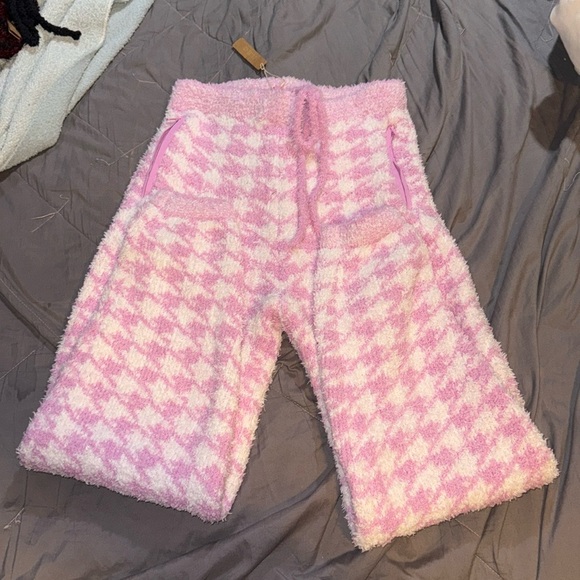 SKIMS COZY KNIT JOGGER LIMITED EDITION 'PETAL HOUNDSTOOTH' - Picture 2 of 11